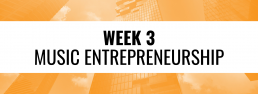Week 3 Music Entrepreneurship