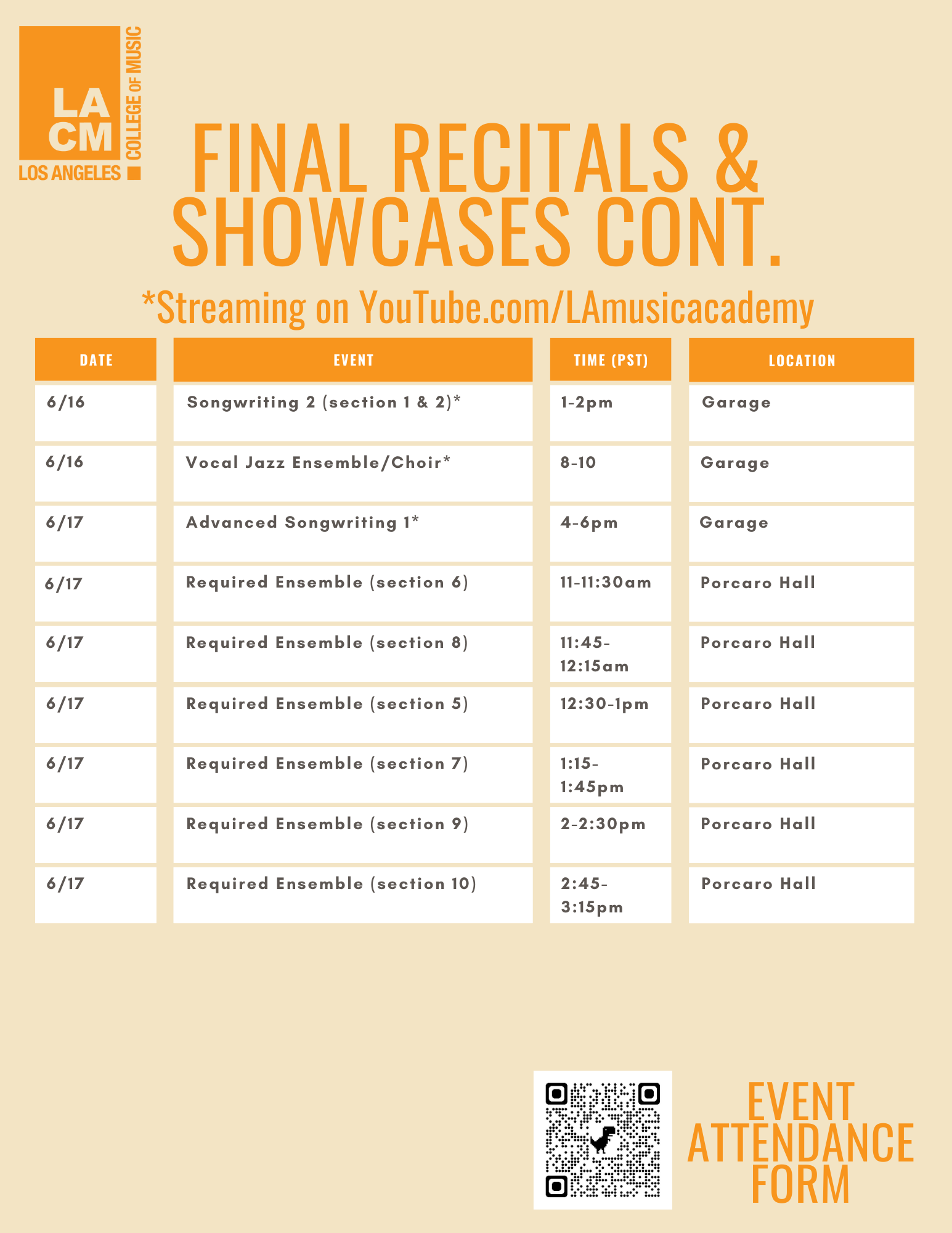 Final Recitals & Showcases SP22 3