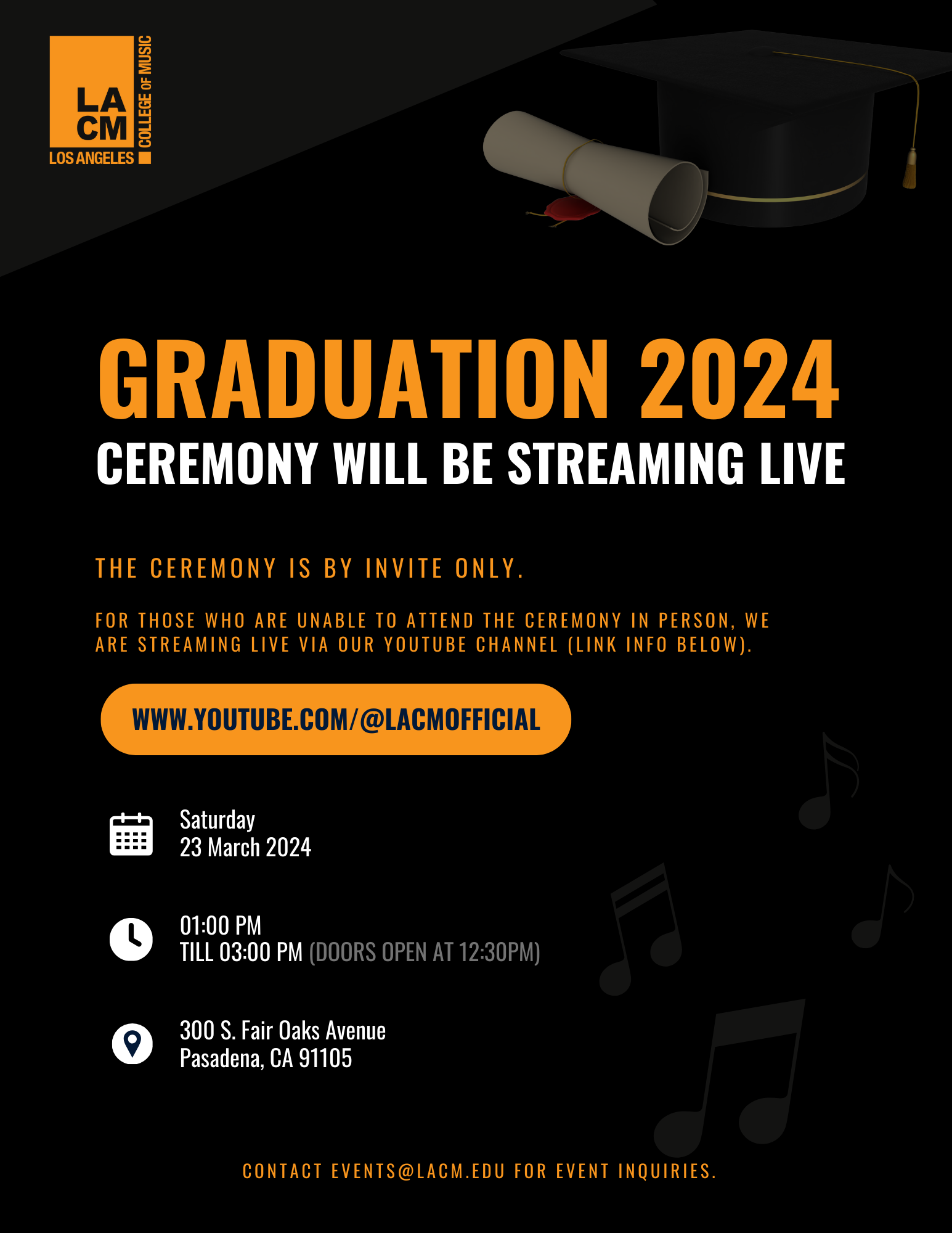 Graduation Stream Info 2024
